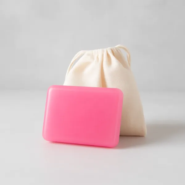 Jabon con bolsa de lienzo de Rosas - amor
