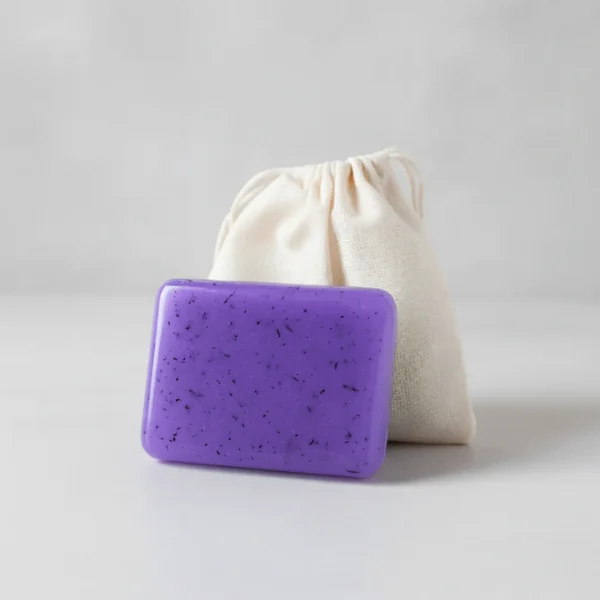 Jabon de lavanda con bolsa de lienzo