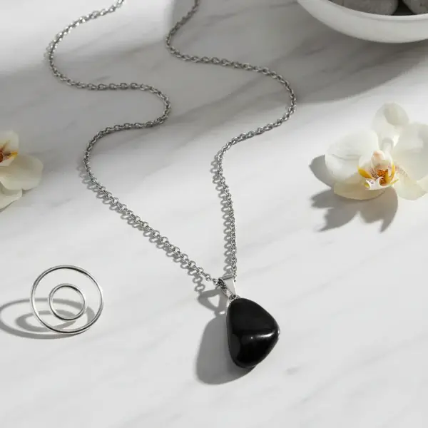 dije de obsidiana piedras naturales gregorina