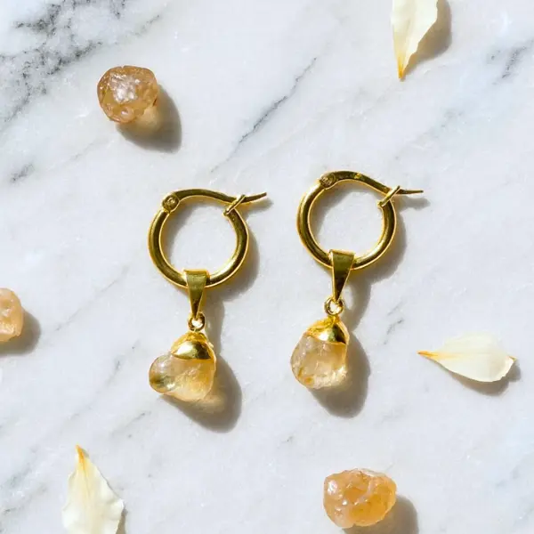 Aros de Citrino dorados